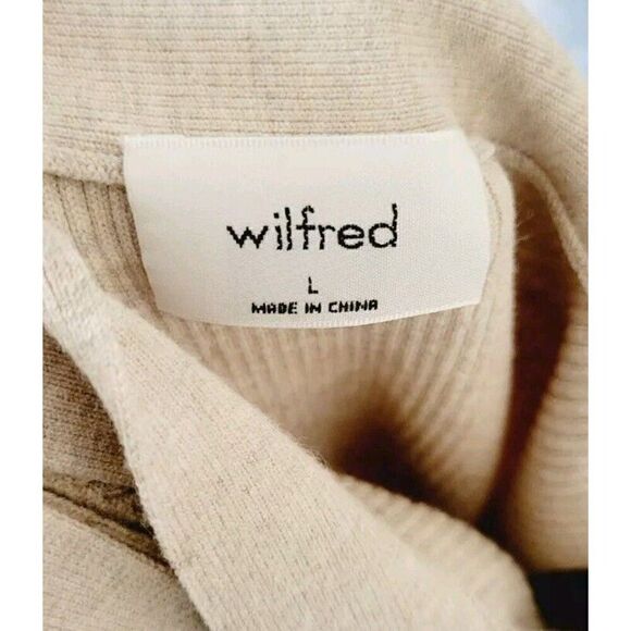 Aritzia Wilfred Cayenne Heather Light Birch Knit Halter Midi Dress Size Large - Picture 3 of 12